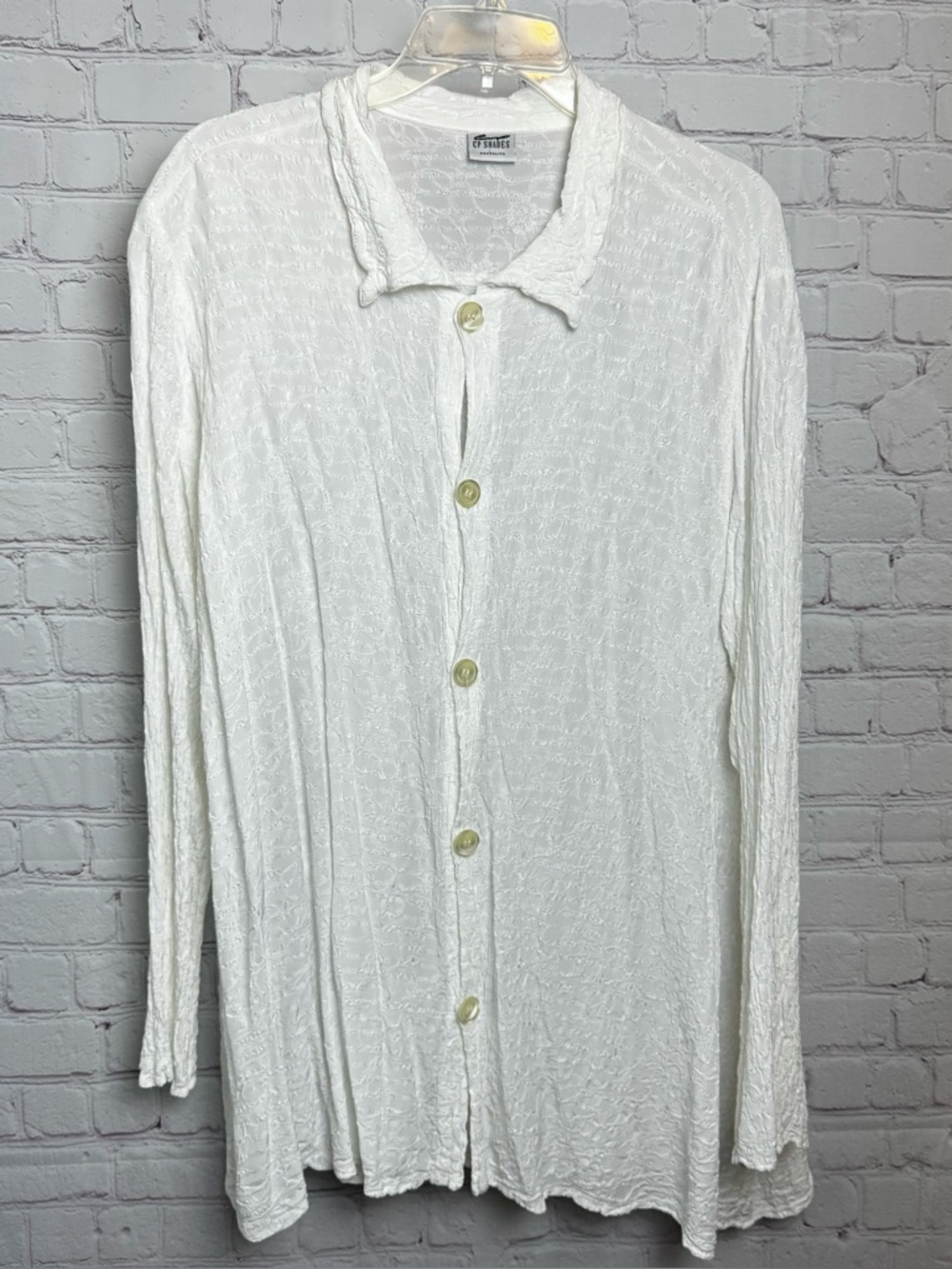 CP Shades minimalist quiet luxury long line rayon top size Large old money - Picture 2 of 6